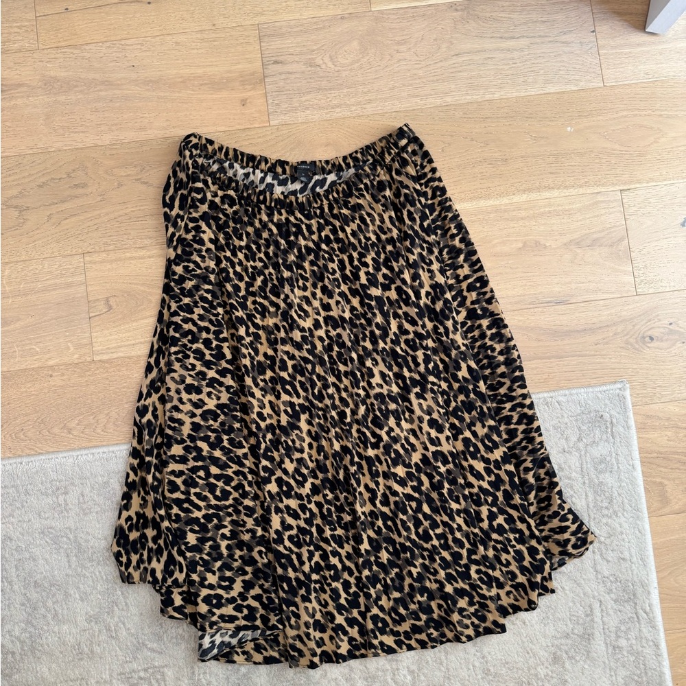 Halogen Leopard Print A-Line Skirt